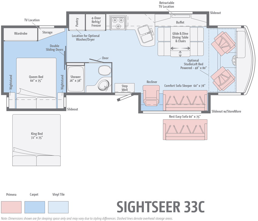 Winnebago Sightseer 33C Floorplan